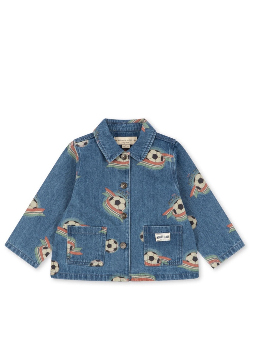 🆕 Konges Slojd magot overshirt - Kick It - Football Print - 3Y